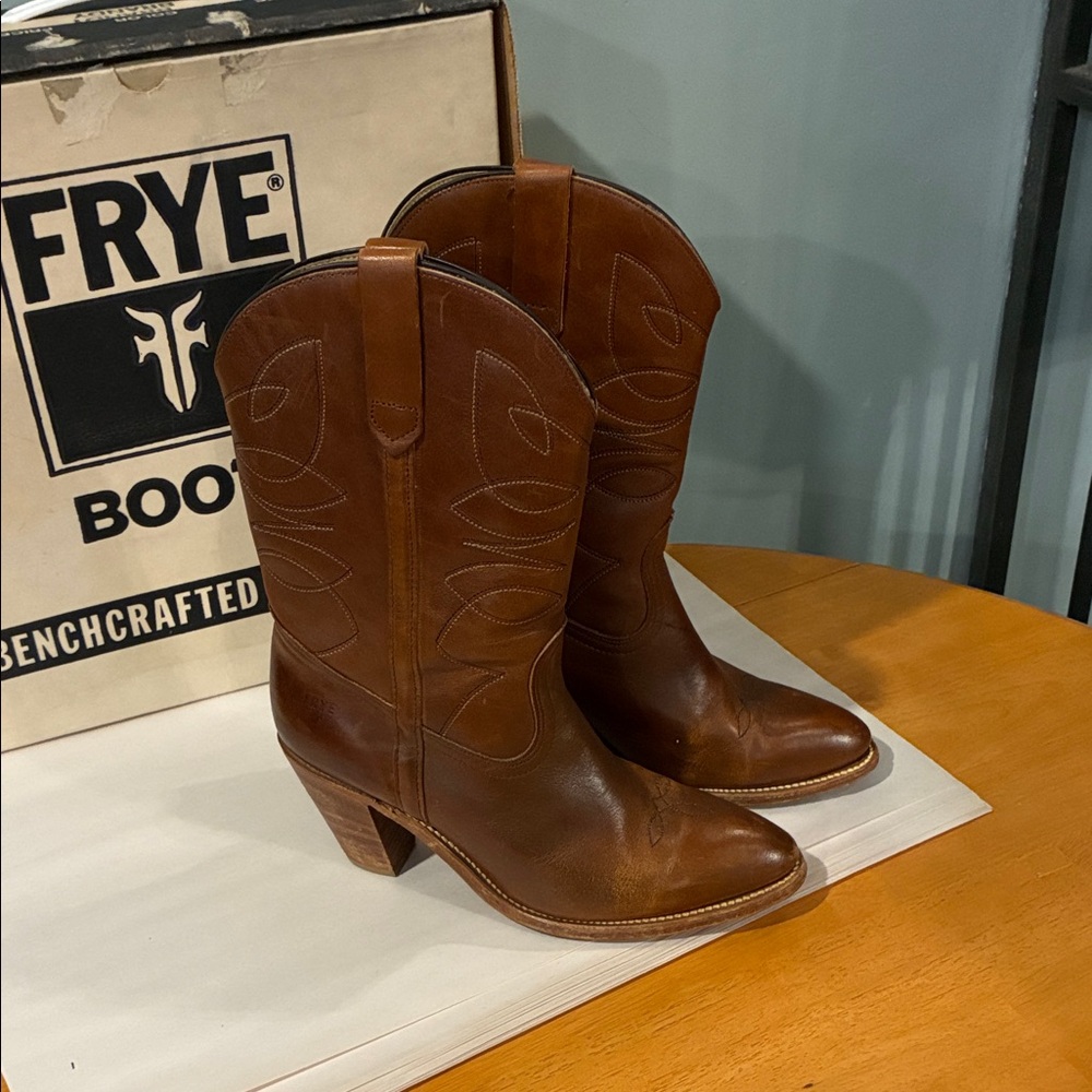 Frye Brown Heeled Boots